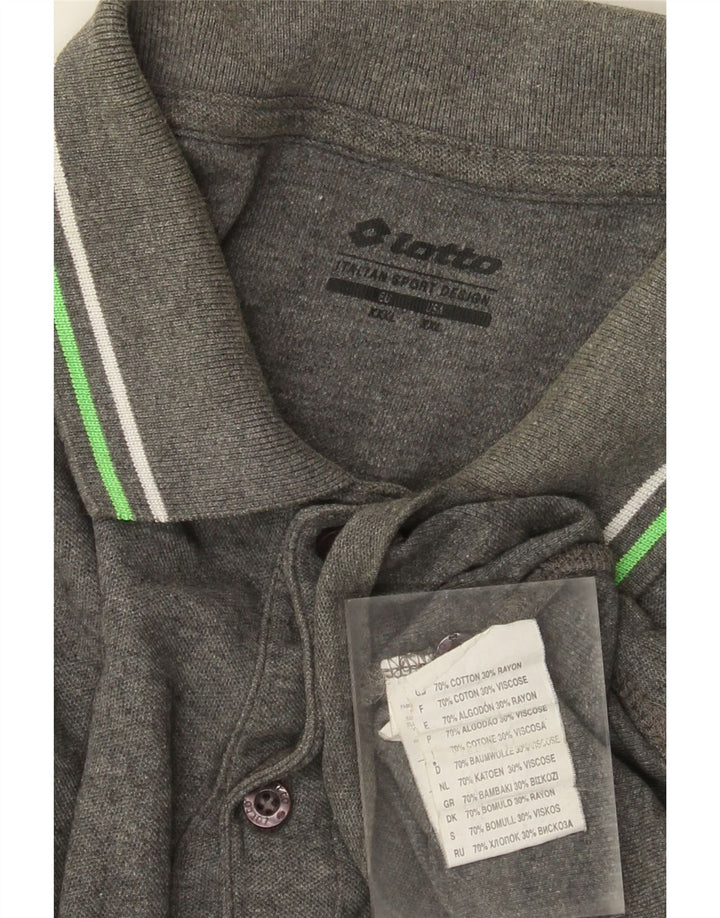 Camisa polo masculina Lotto 2XL algodão cinza