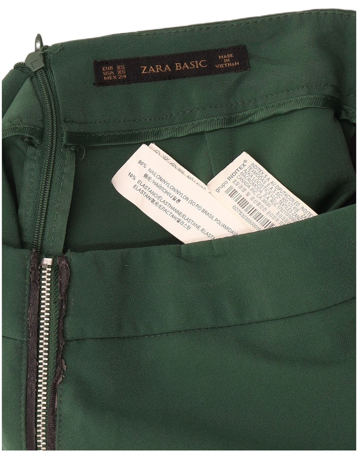 Saia lápis feminina ZARA XS W24 verde nylon