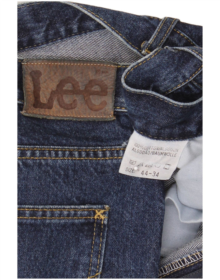 Lee Mens Straight Jeans W44 L27 Azul Marinho Algodão