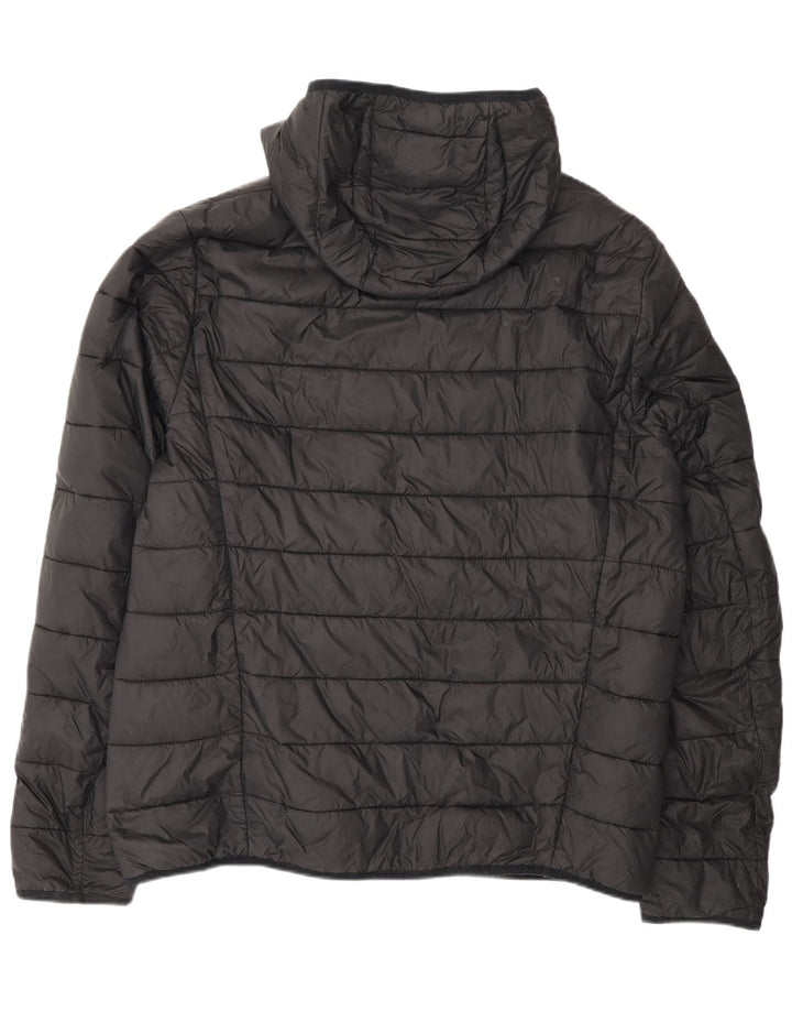 Jaqueta masculina acolchoada com capuz Hugo Boss UK 44 2XL poliamida preta