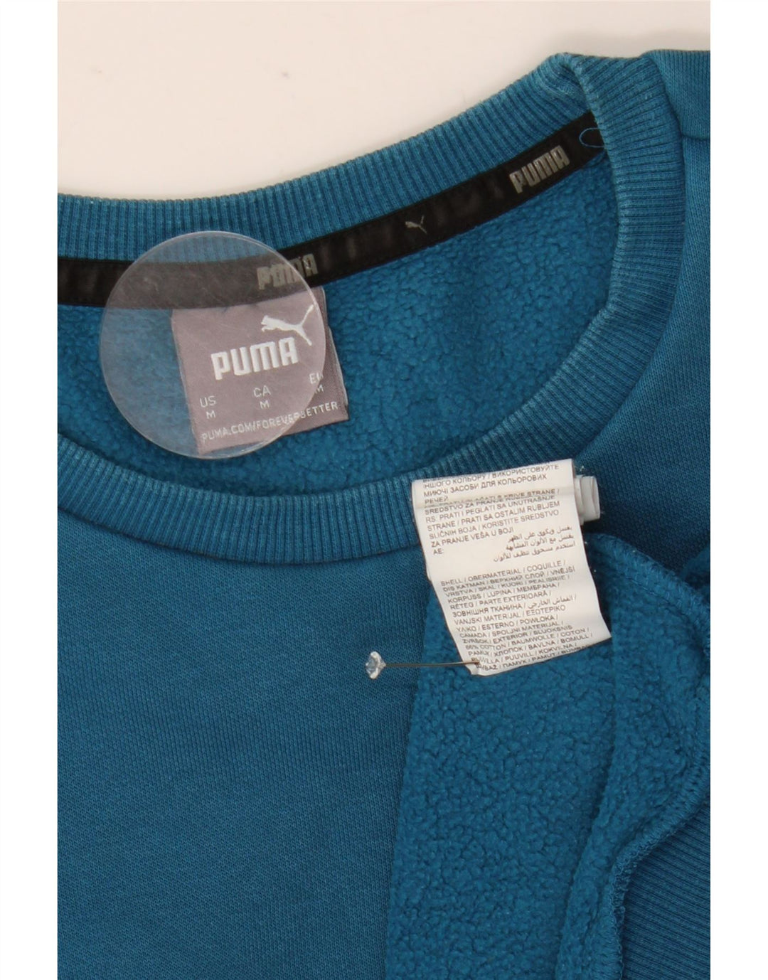 Puma Mens Graphic Moletom Jumper Médio Azul Algodão