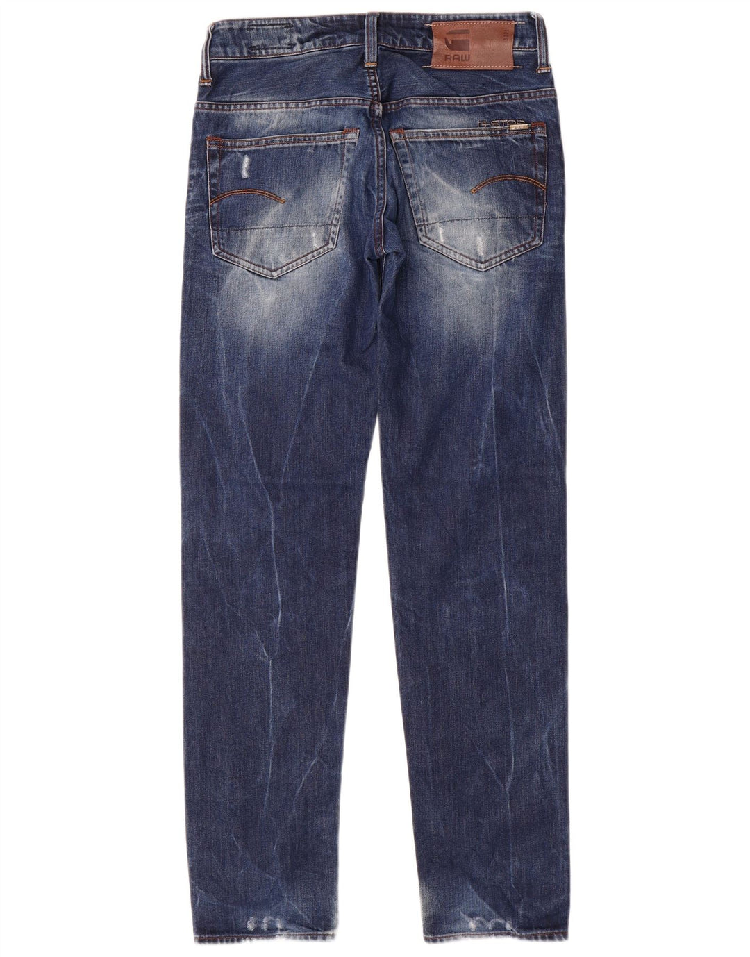 G-Star Masculino 3301 Slim Jeans W28 L32 Azul Algodão