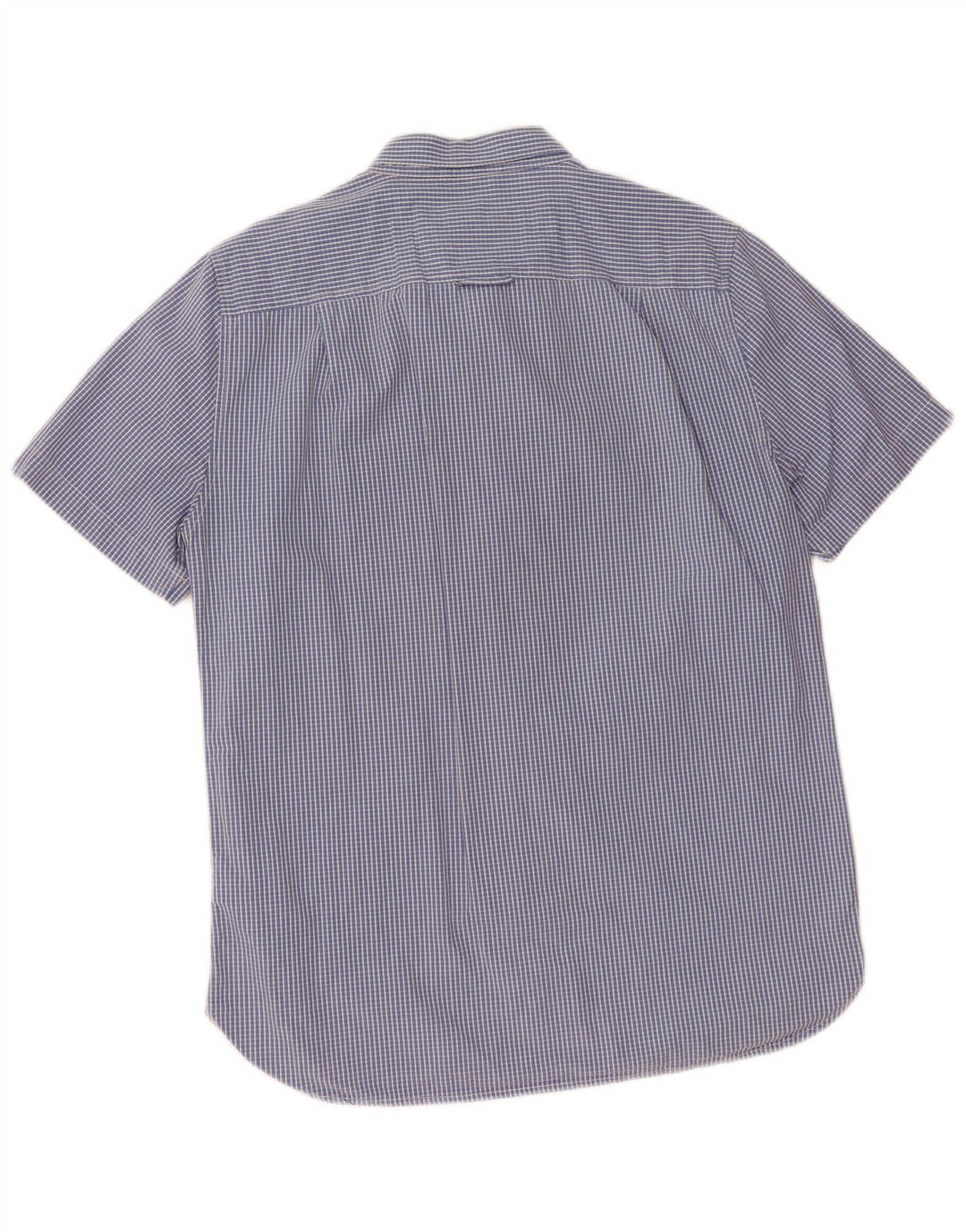 Camisa masculina Superdry de manga curta XL azul xadrez algodão