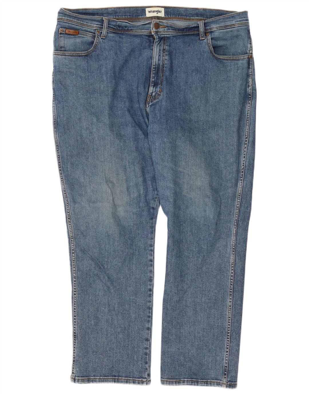 Wrangler Masculino Texas Straight Jeans W42 L30 Azul Algodão