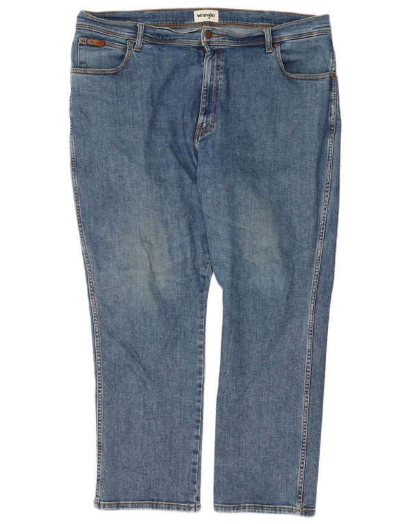 Wrangler Masculino Texas Straight Jeans W42 L30 Azul Algodão