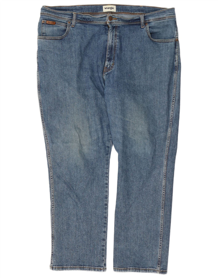Wrangler Masculino Texas Straight Jeans W42 L30 Azul Algodão