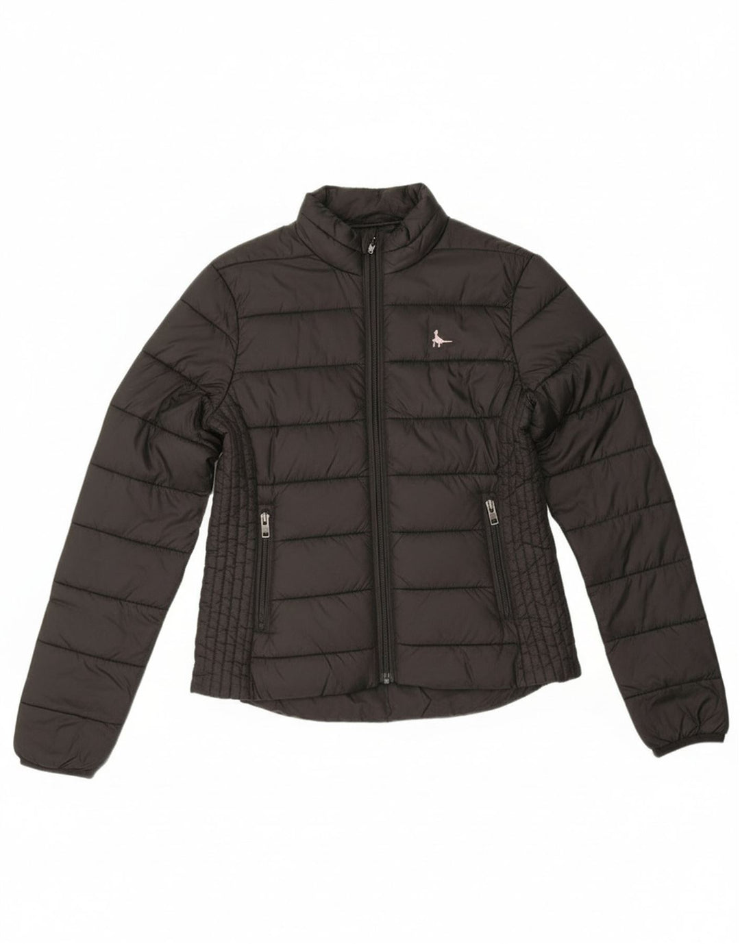 Jaqueta acolchoada feminina Jack Wills UK 8 pequena poliamida preta