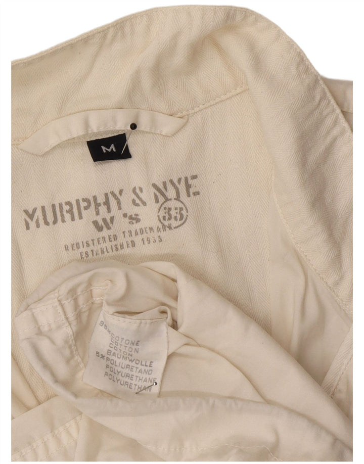 Colete feminino Murphy & Nye UK 14 algodão branco médio