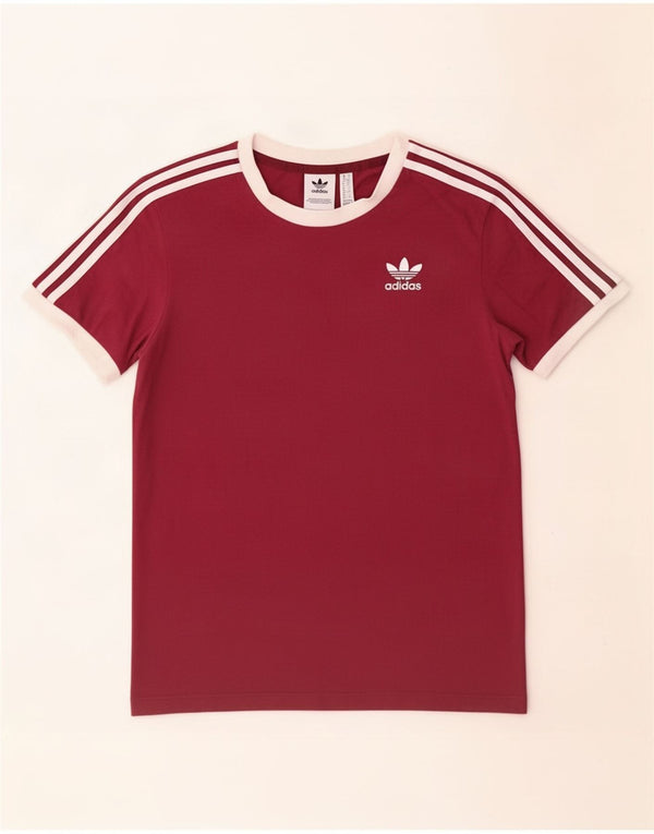 Camiseta Adidas Feminina Top UK 10 Pequena Algodão Vermelho