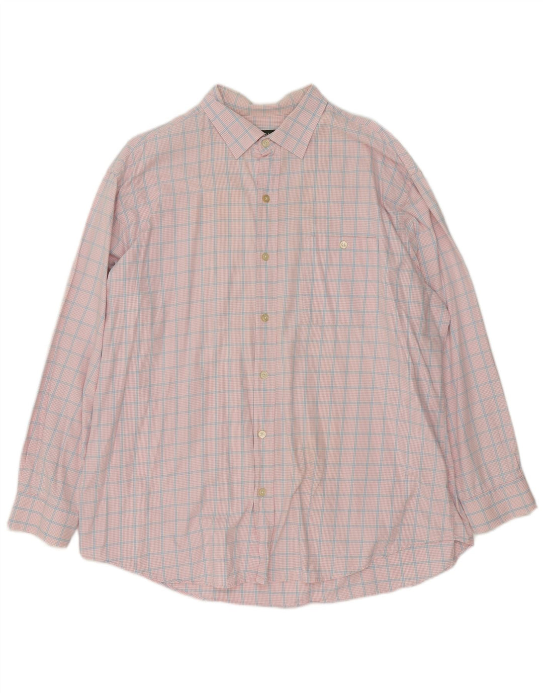 Camisa masculina Orvis 2XL algodão xadrez rosa