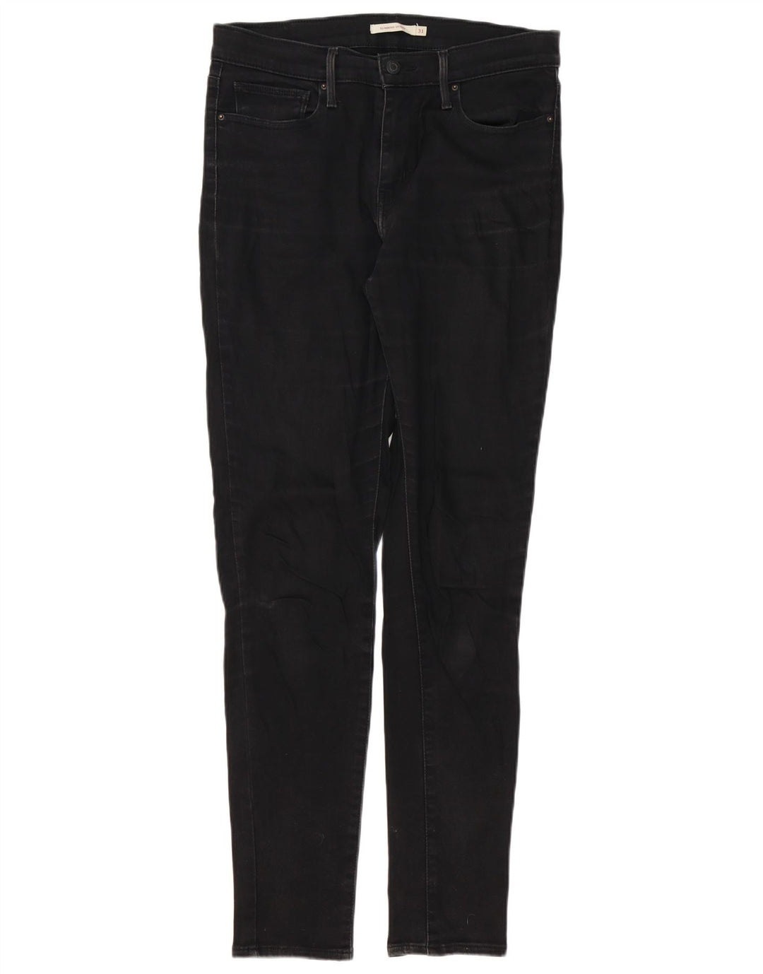 Calça jeans skinny feminina Levi's W31 L32 algodão preto
