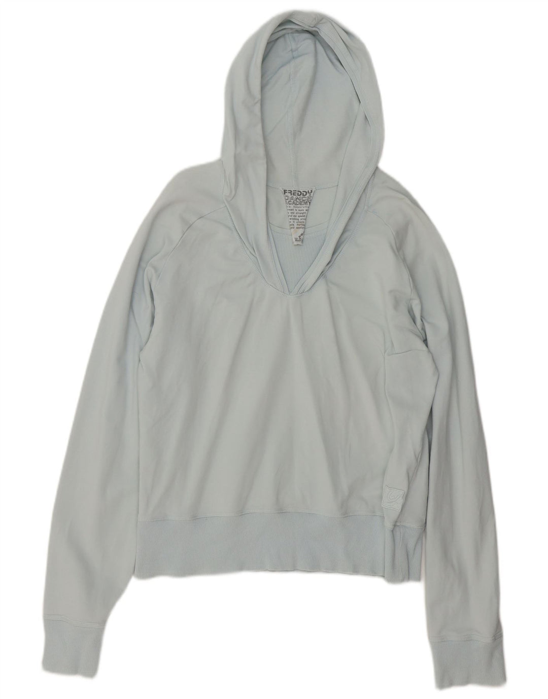 Jumper com capuz feminino Freddy UK 16 grande algodão azul