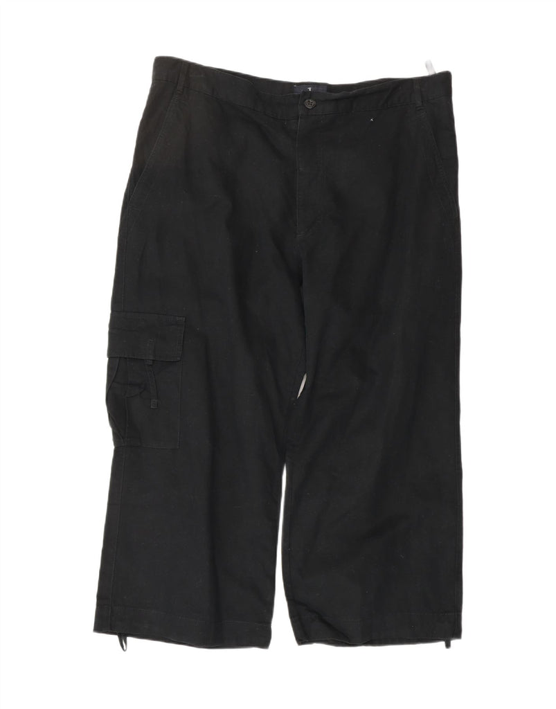 TRUSSARDI Mens Cargo Capri Trousers IT 54 2XL W37 L23 Black Cotton Vintage Trussardi and Second-Hand Trussardi from Messina Hembry 