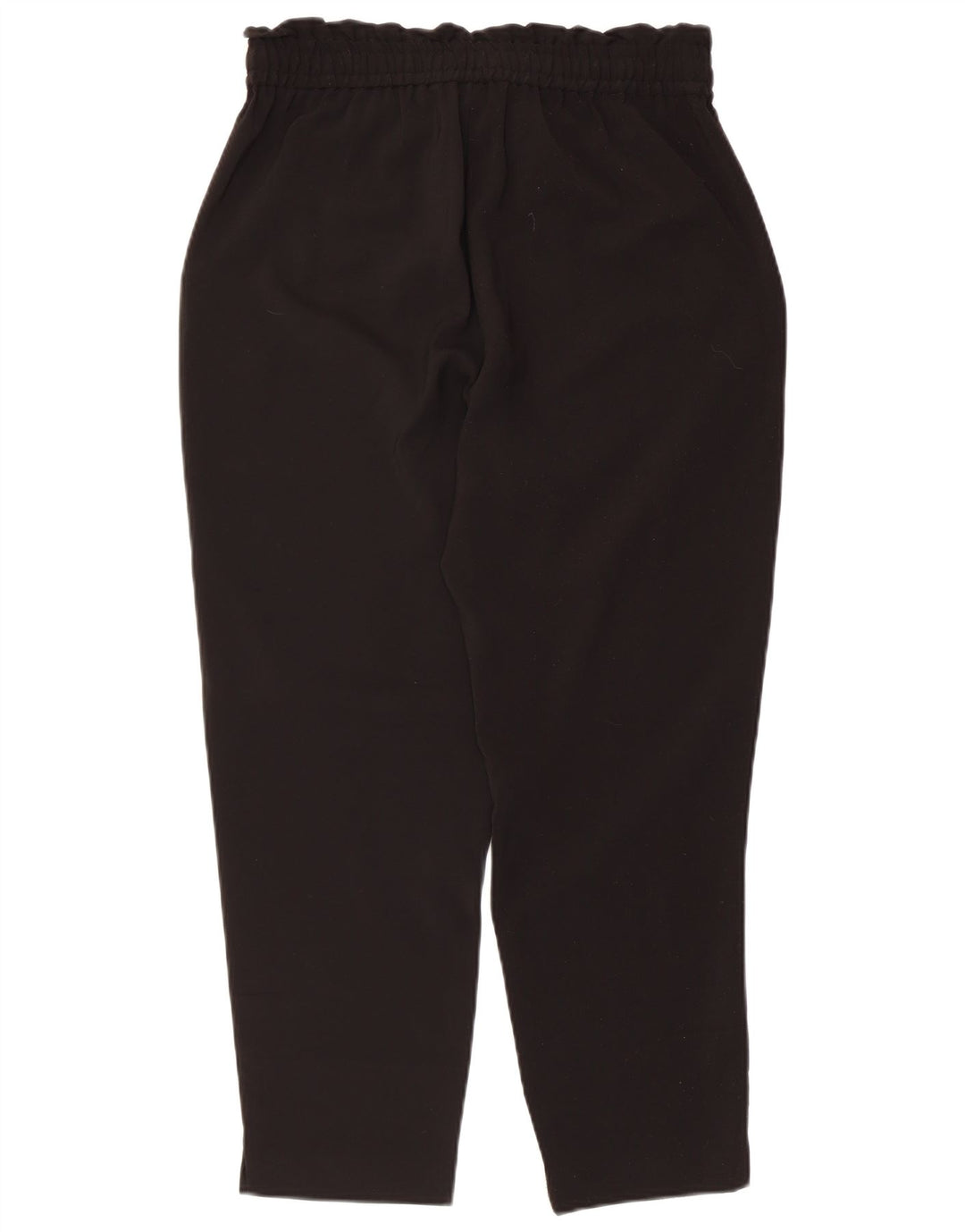 Zara Calça feminina cônica cortada média W28 L25 poliéster preto