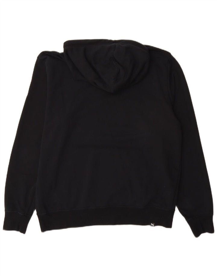 Suéter com capuz gráfico masculino PUMA grande algodão colorido preto