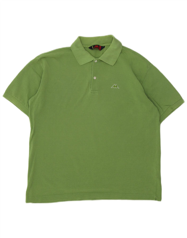 Camisa polo masculina Kappa grande algodão verde
