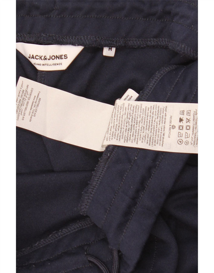 Calça de treino masculina Jack & Jones poliéster azul marinho médio