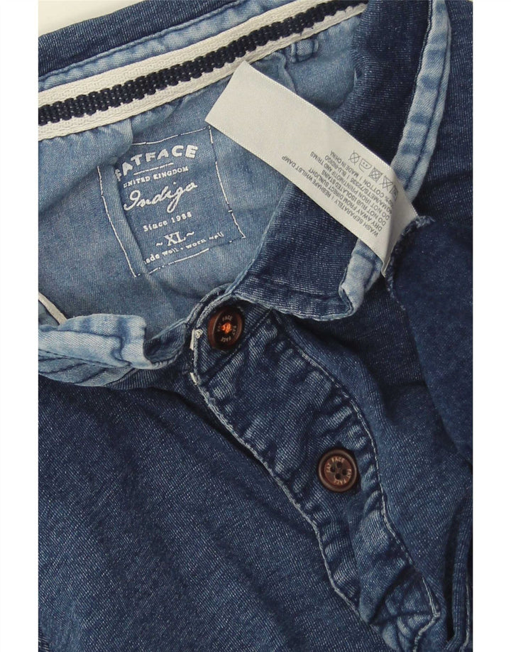 Camisa polo masculina Fat Face XL algodão azul marinho