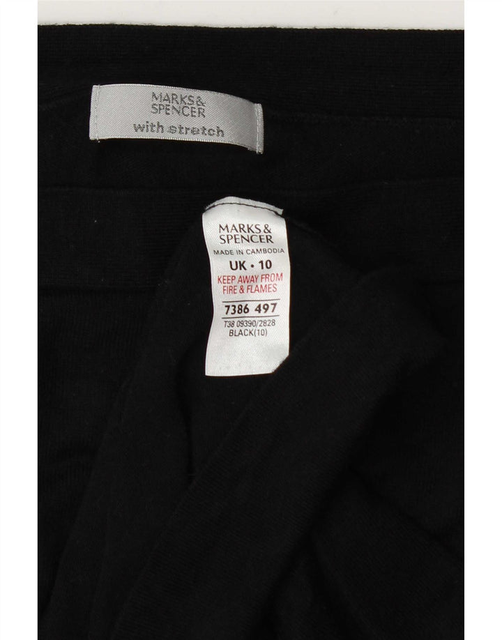 Marks & Spencer Top feminino Lash manga 3/4 UK 10 pequeno preto viscose