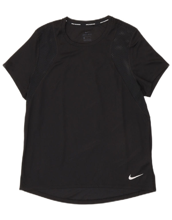 Camiseta feminina NIKE Dri Fit UK 14 médio preto poliéster