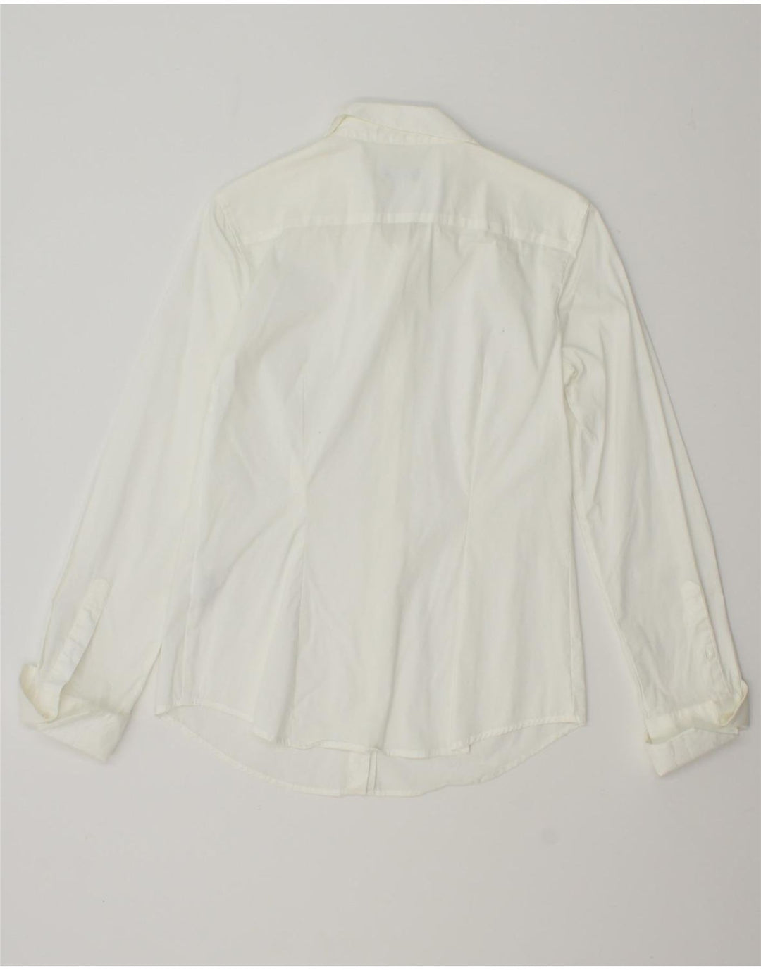BENETTON Womens Formal Shirt UK 6 XS White Cotton Vintage Benetton and Second-Hand Benetton from Messina Hembry 