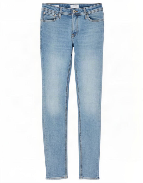 Jack & Jones Masculino Liam Skinny Jeans W30 L32 Azul Algodão