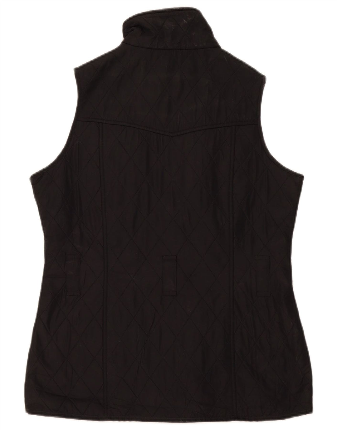 Gilet acolchoado grande feminino Barbour UK 10 pequeno poliéster preto