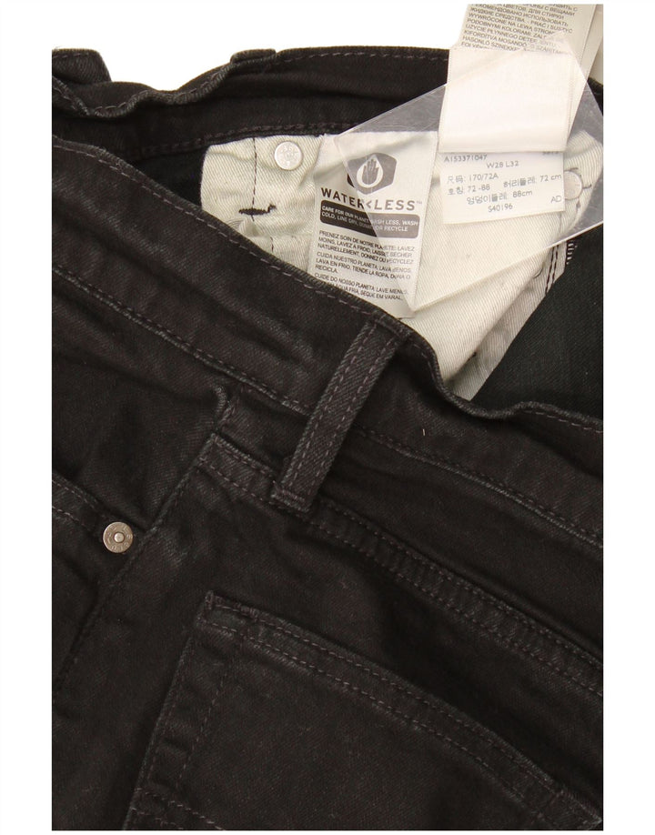 Jeans skinny feminino Levi's W28 L32 algodão preto
