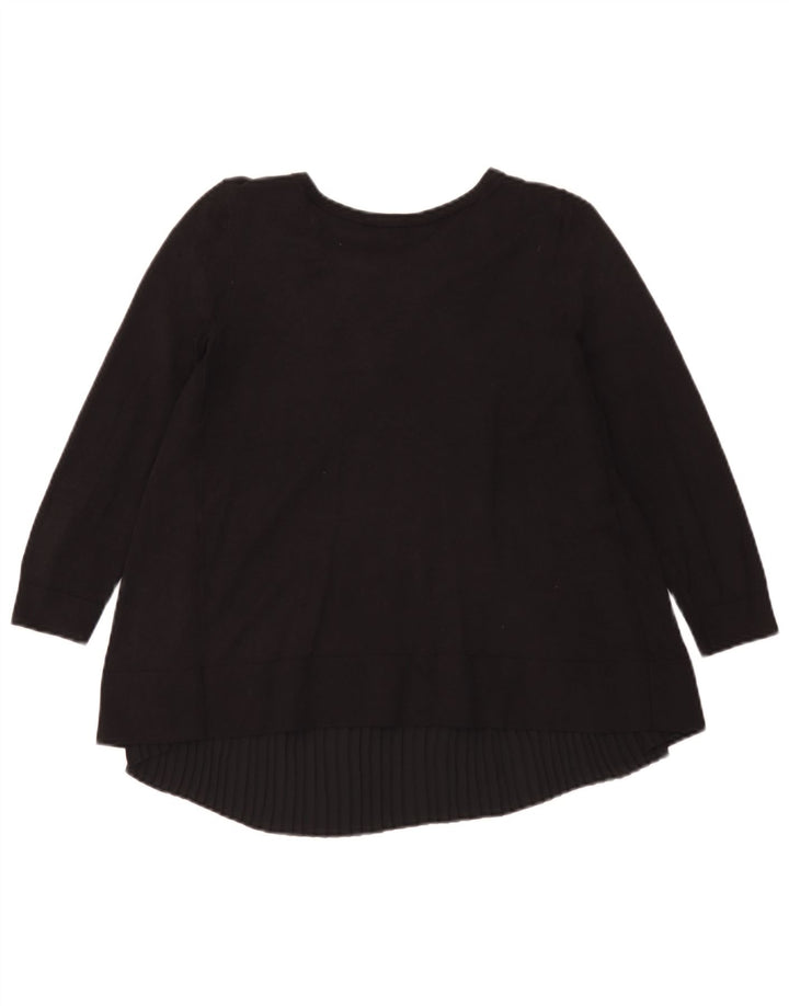 Top oversized feminino Hobbs manga 3/4 UK 6 XS preto modal