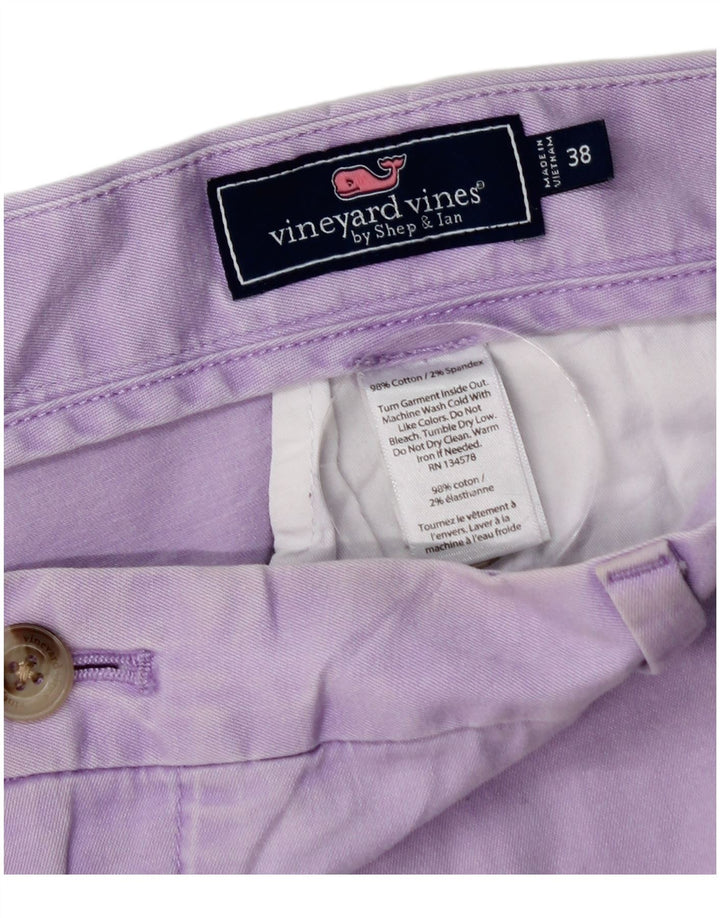 VINEYARD VINES Mens Chino Shorts W38 XL Algodão Roxo