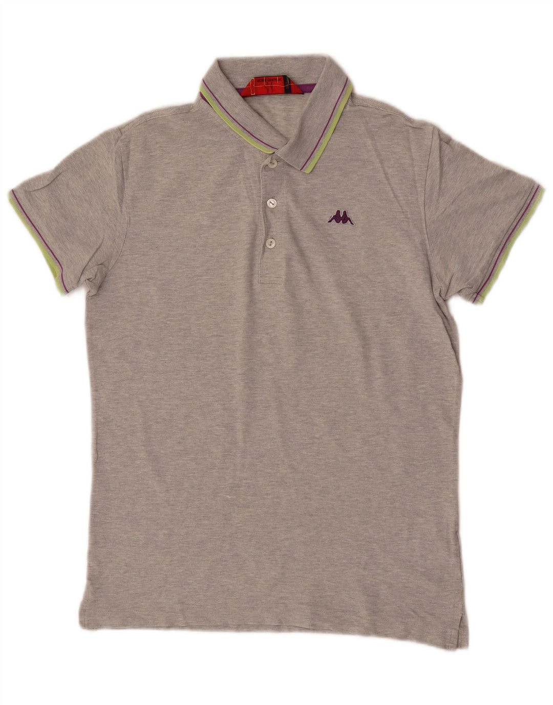 Camisa polo masculina Kappa grande algodão cinza