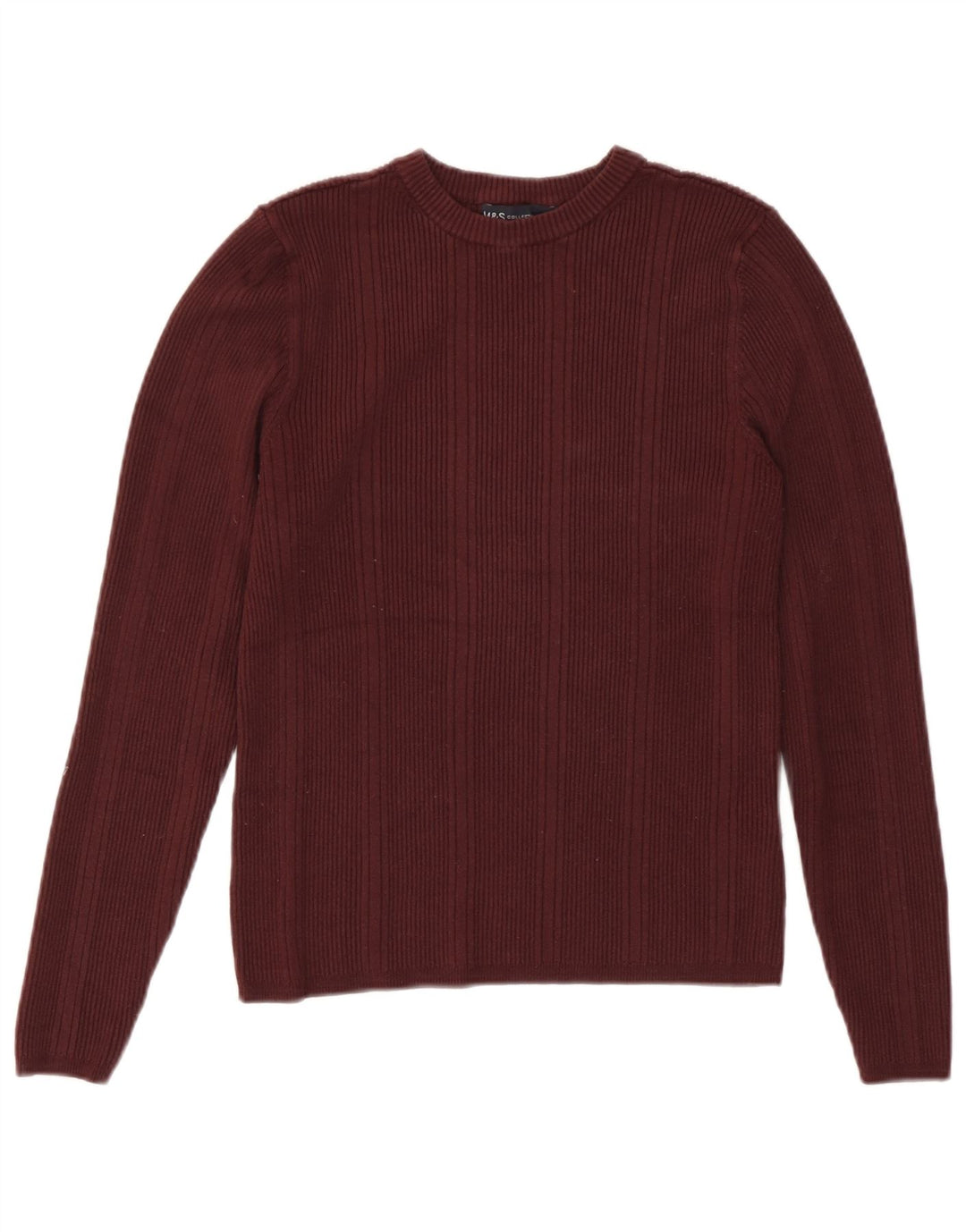 Suéter feminino Marks & Spencer com gola redonda Reino Unido 12 médio Borgonha