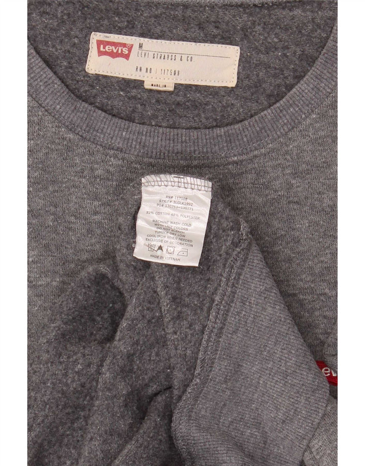 Levi's Moletom Masculino Jumper Médio Cinza Algodão
