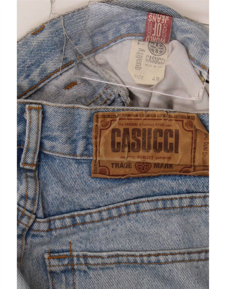 Cassuci Mens Straight Jeans IT 48 Médio W30 L32 Azul Algodão