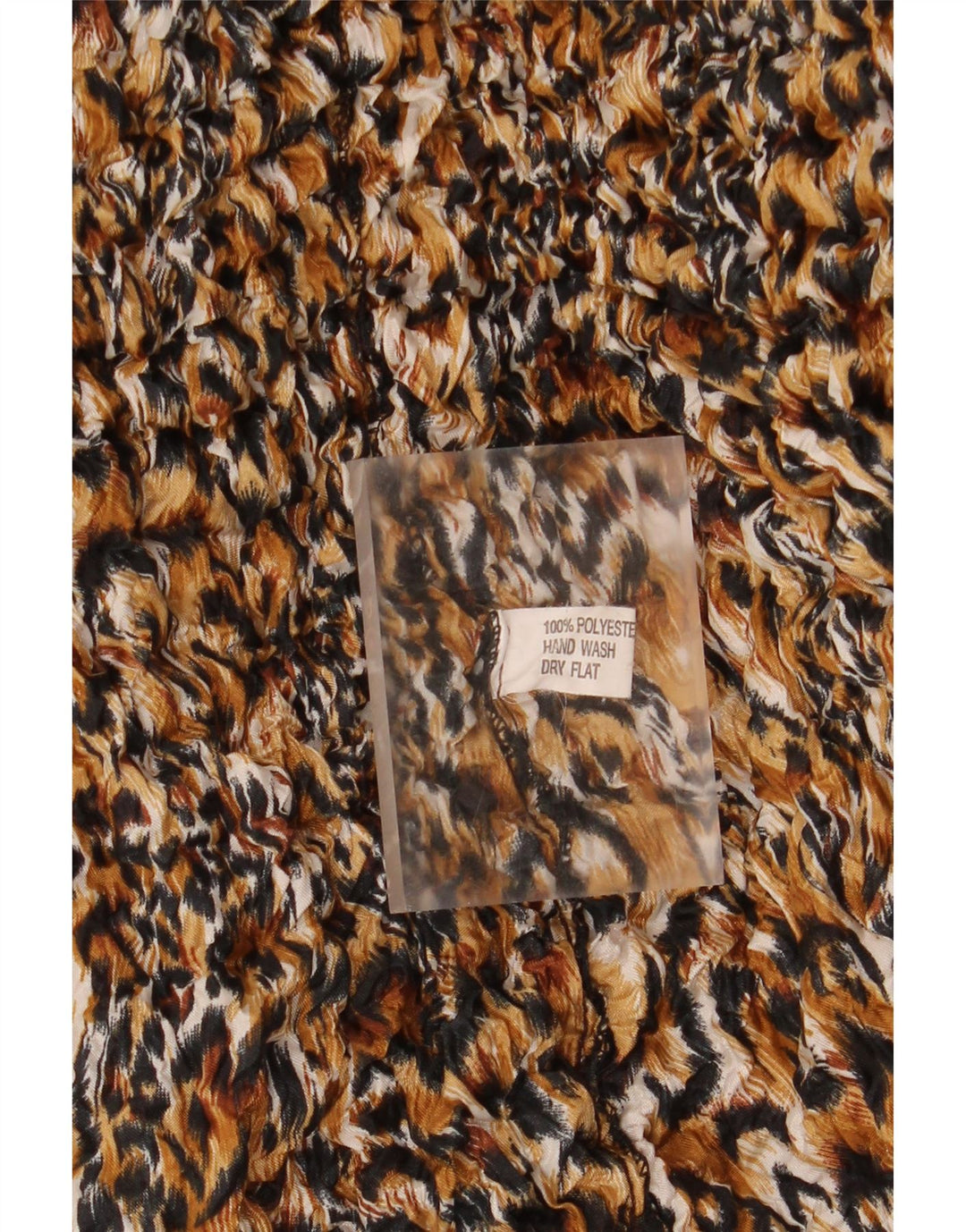 Blusa feminina vintage UK 14 poliéster estampado animal multicolorido médio