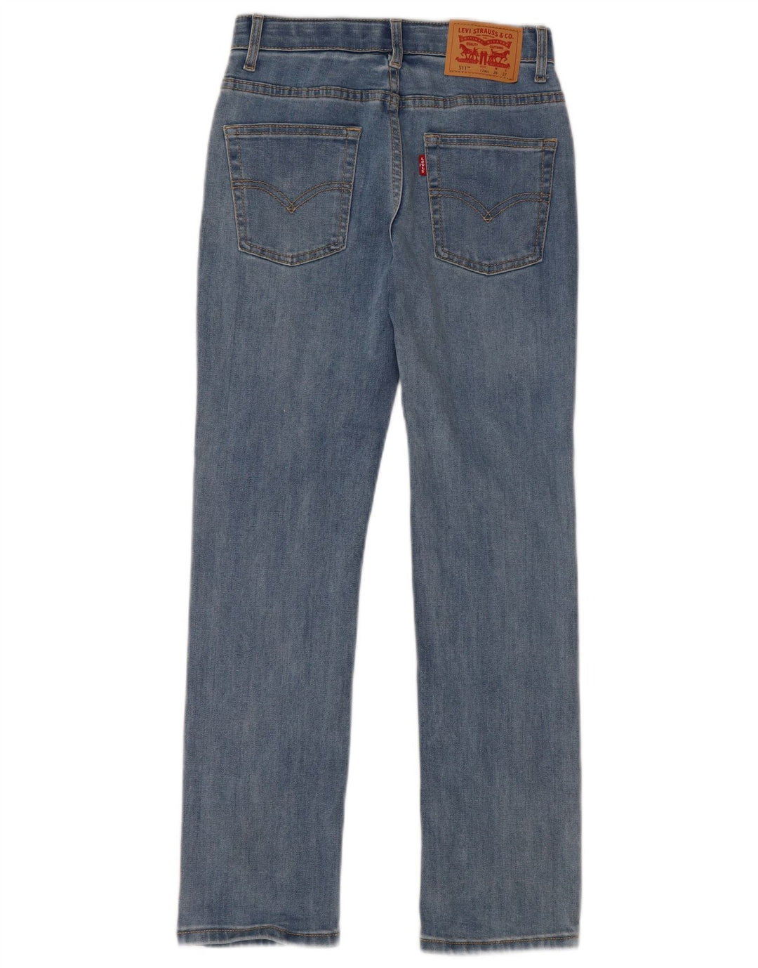 LEVI'S Boys 511 Distressed Slim Jeans 11-12 Anos W26 L27 Azul Algodão