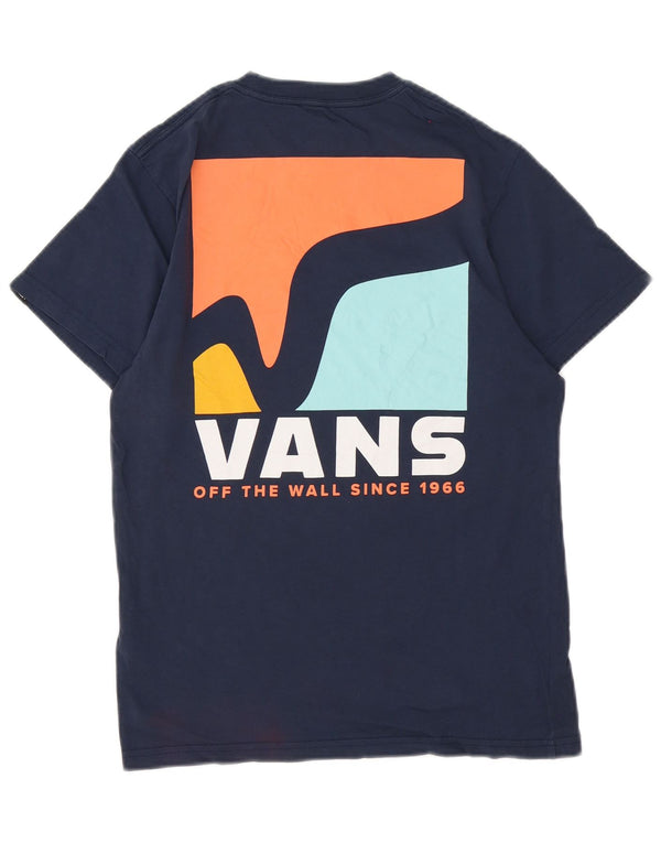 Camiseta Vans Masculina Slim Fit Graphic Top Pequeno Algodão Azul Marinho