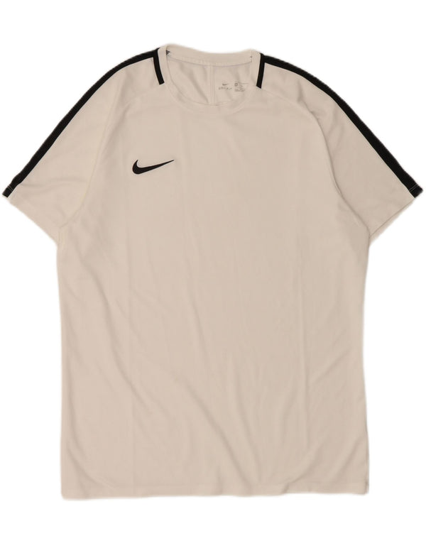 Camiseta masculina Nike Dri Fit Top XL branca colorblock
