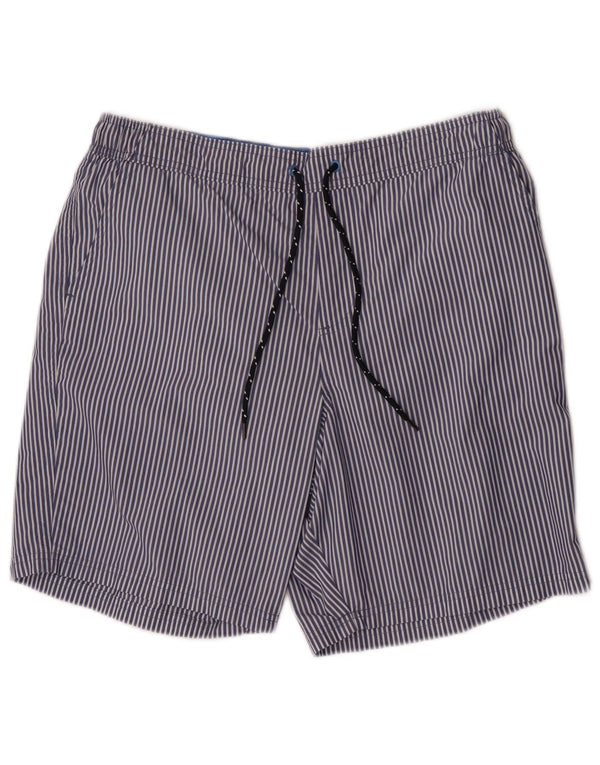 Shorts de natação masculino Marks & Spencer grande algodão listrado azul