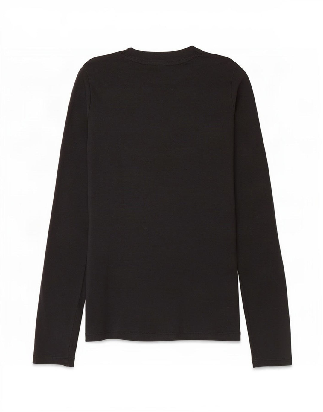 Top feminino Levi's manga comprida UK 10 pequeno algodão preto