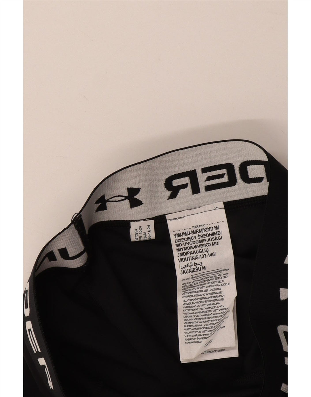 Leggings gráficas para meninas UNDER ARMOUR 9-10 anos poliéster preto médio