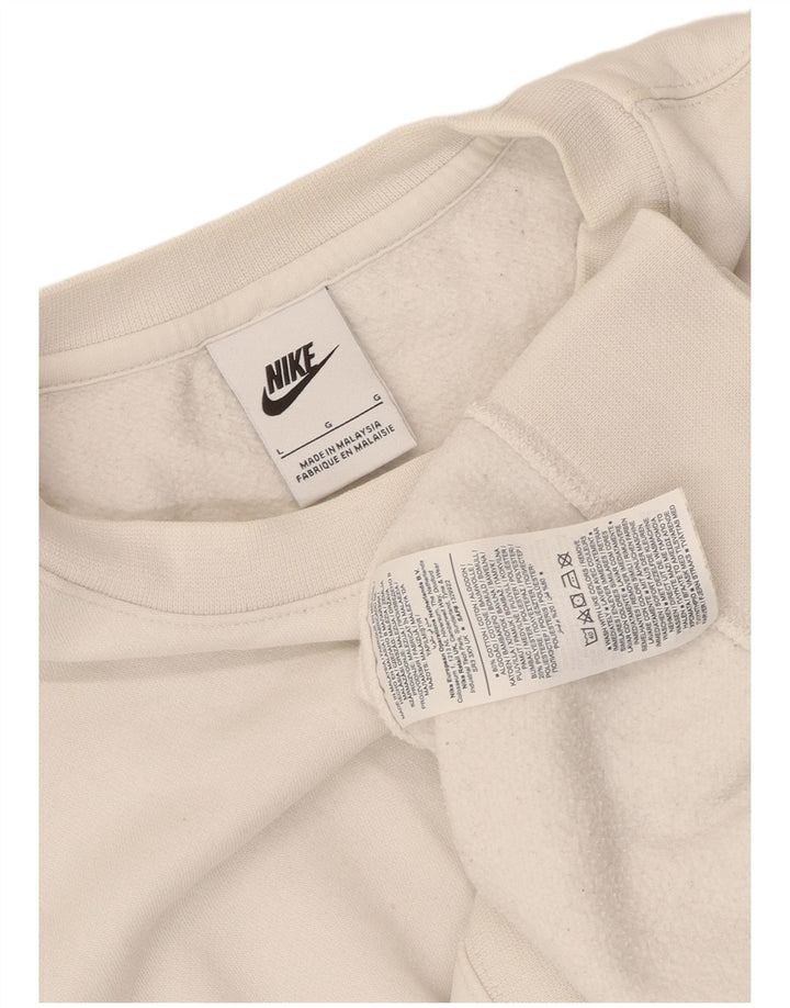 Nike moletom masculino jumper grande algodão branco