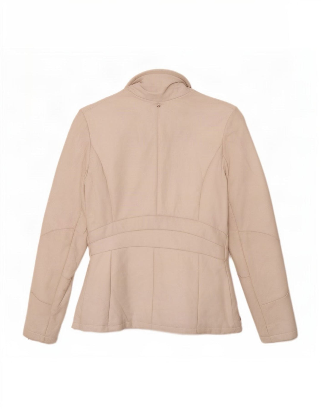 Jaqueta de couro feminina vintage IT 44 médio branco