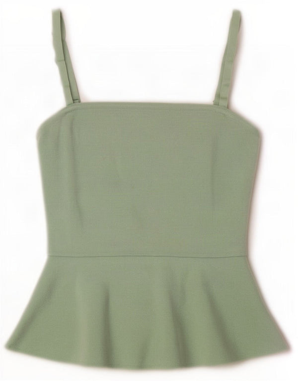 Zara Womens Crop Cami Top UK 4 XS Verde