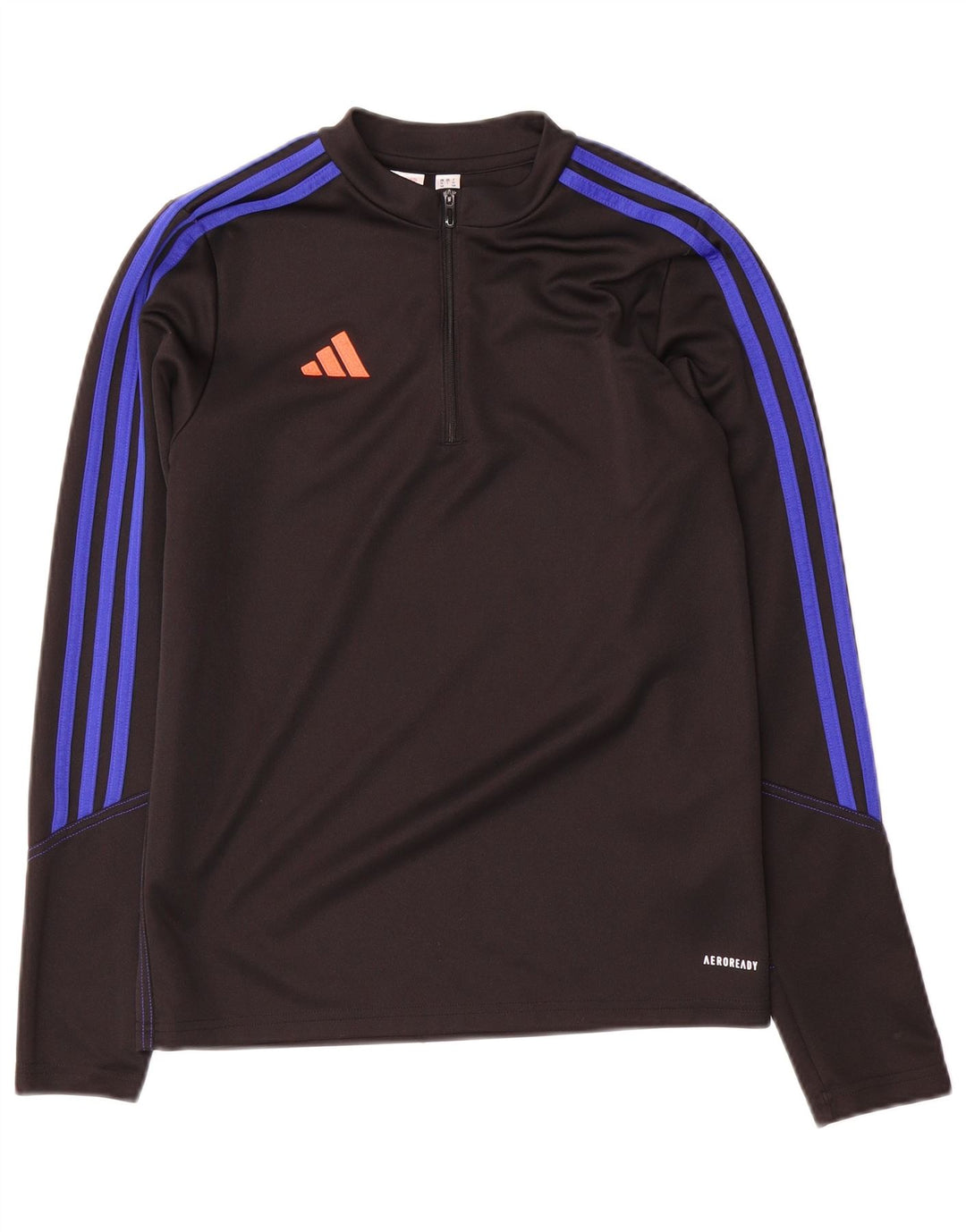 Adidas Meninos Aeroready Zip Neck Pullover Treino Top 13-14 Anos Preto