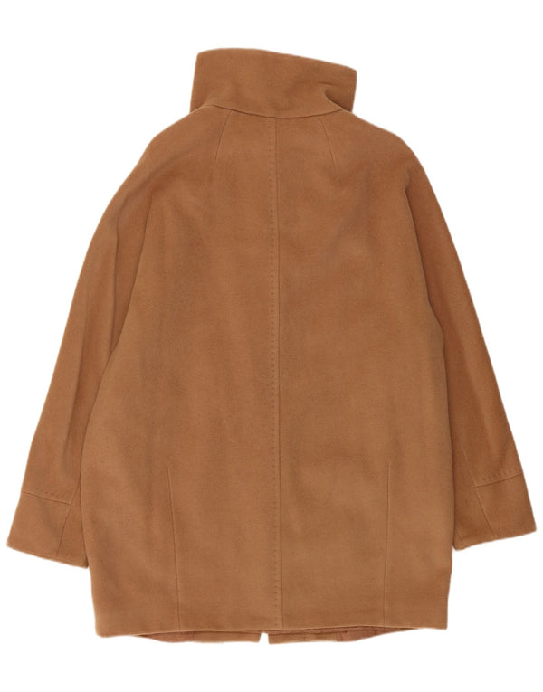 Sobretudo de fim de semana feminino Max Mara UK 8 pequena lã virgem bege