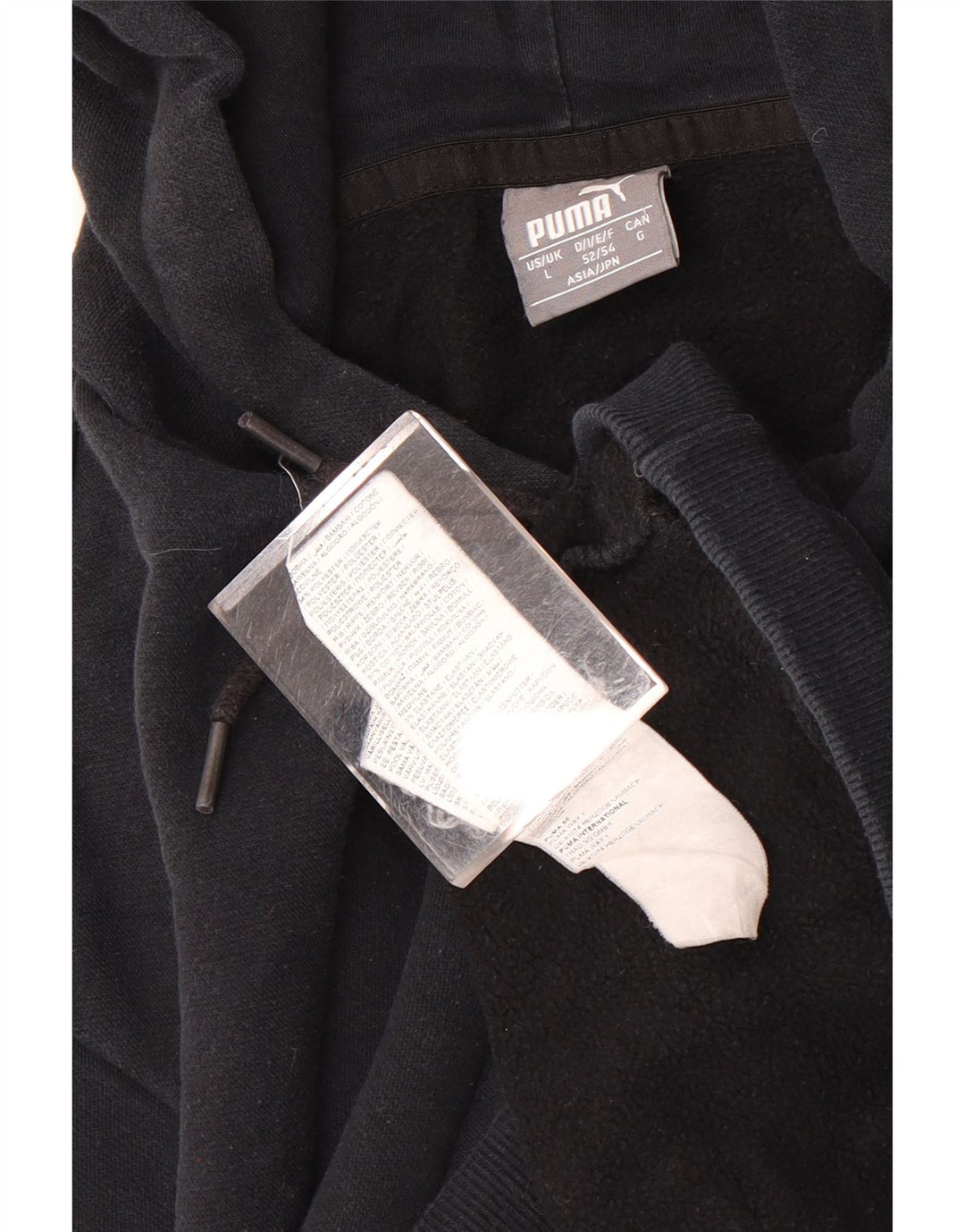 Puma Mens Hoodie Jumper Grande Algodão Preto