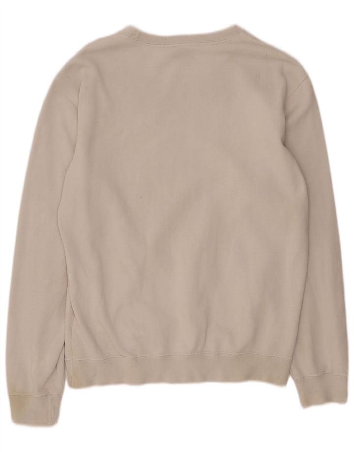 CHAMPION Suéter gráfico masculino com capuz médio branco