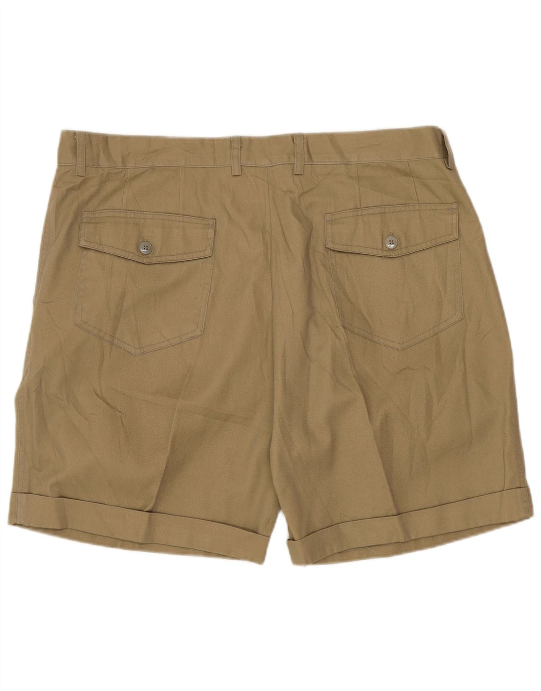 Shorts Chino Masculino Vintage IT 54 2XL W36 Poliéster Bege
