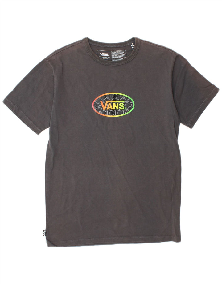 Camiseta masculina VANS Classic Fit Graphic Top pequeno algodão cinza